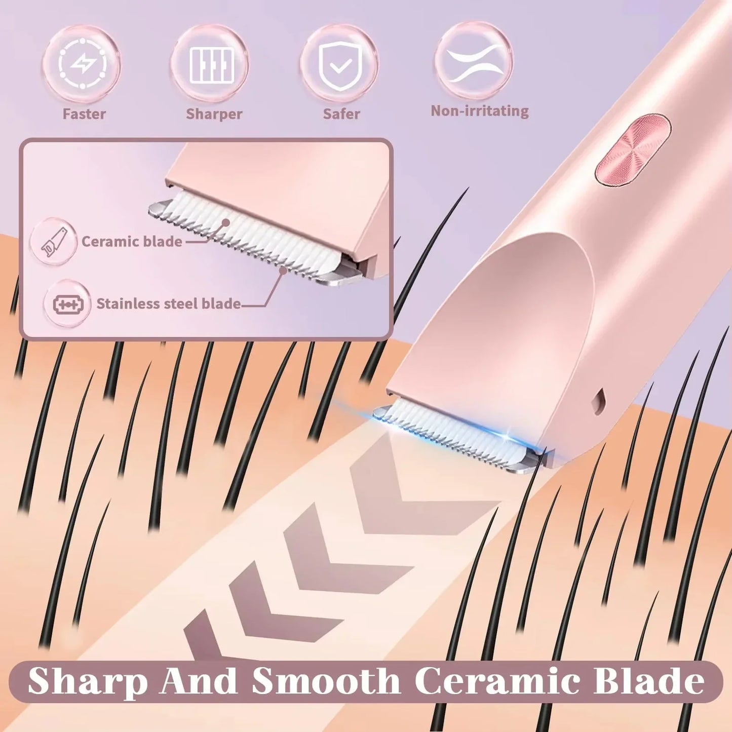 SmoothTrim™ – Precisie scheerapparaat met twee opzetstukken